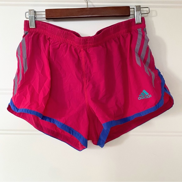 Adidas Adizero Climalite Pink / Blue Lined Running Short Shorts Size Small - Picture 1 of 9